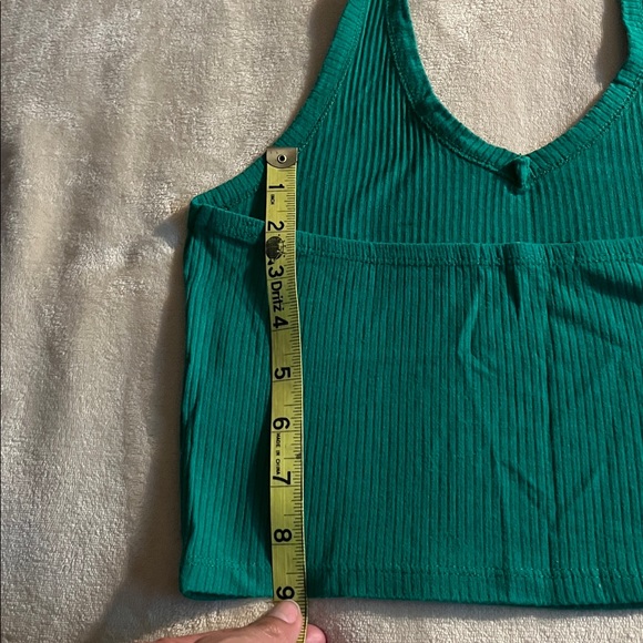 Green Ribbed Halter Top - Picture 7 of 9
